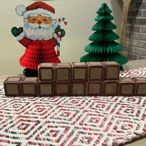 Rustic Merry Christmas Wooden Blocks - Picture 7 of 8